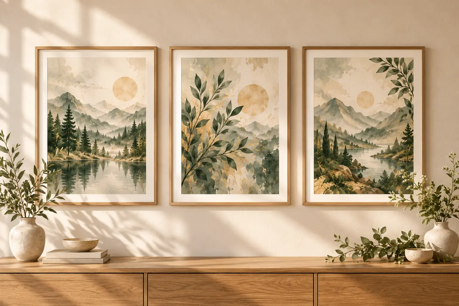 Kunst für schöne Räume styled product display